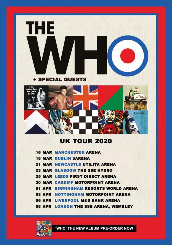 THE WHO Who 2020 UK Tour Poster