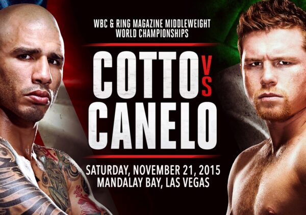 MIGUEL COTTO vs. CANELO ALVAREZ November 21st 2015 Poster