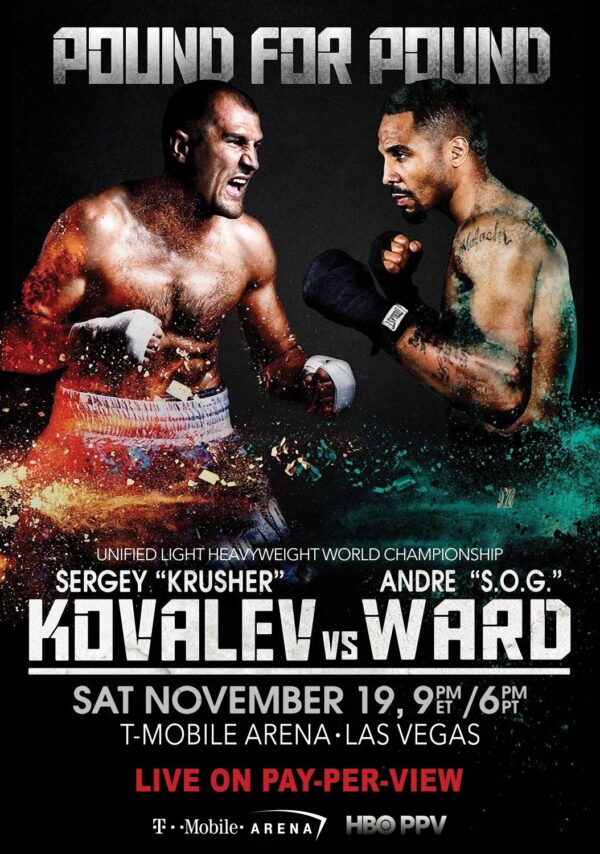 SERGEY KOVALEV vs. ANDRE WARD November 19th 2016 Poster