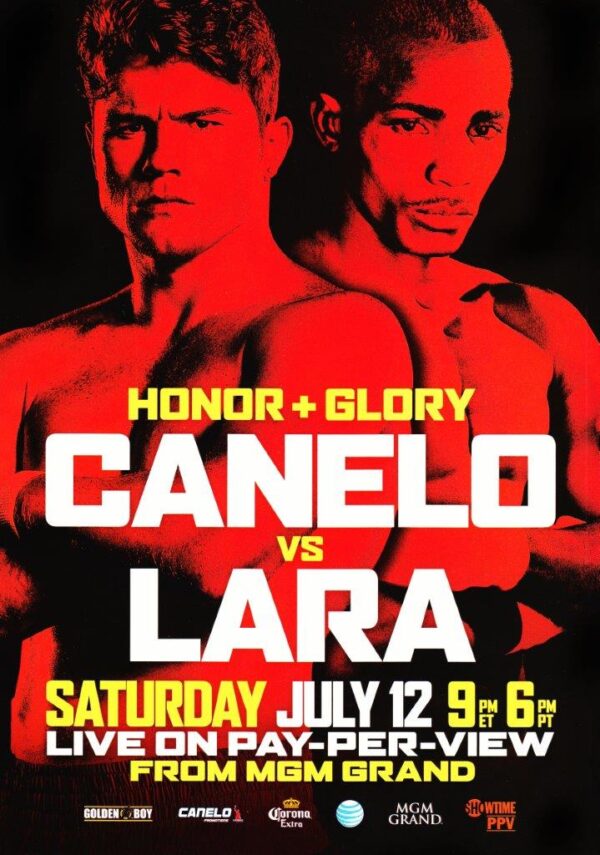 CANELO ALVAREZ vs. ERISLANDY LARA July 12th 2014 Poster