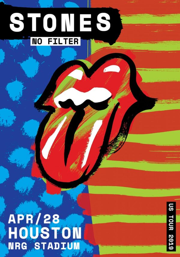 ROLLING STONES No Filter 2019 U.S. Stadium Tour HOUSTON NRG Stadium Poster
