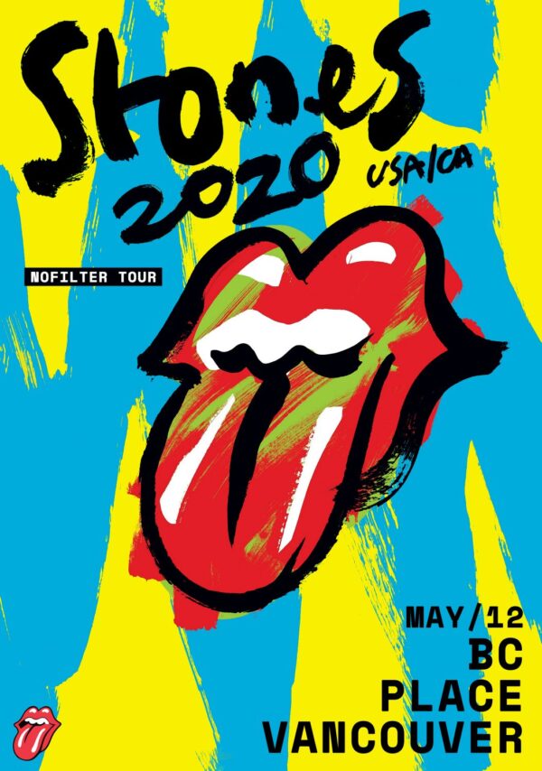 ROLLING STONES No Filter 2020 Tour: VANCOUVER BC Place Poster