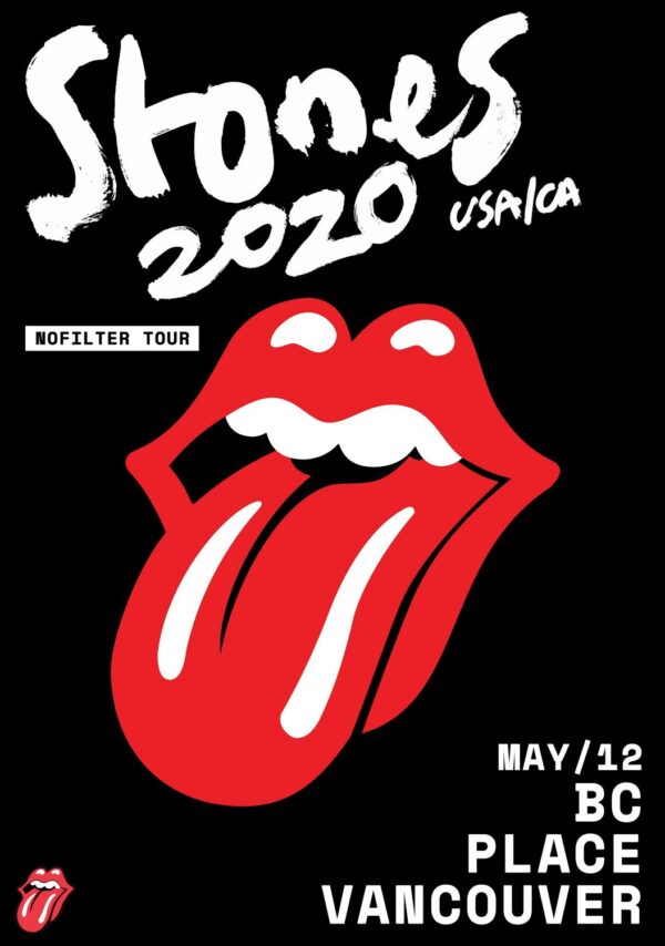 ROLLING STONES No Filter 2020 Tour: VANCOUVER BC Place Poster