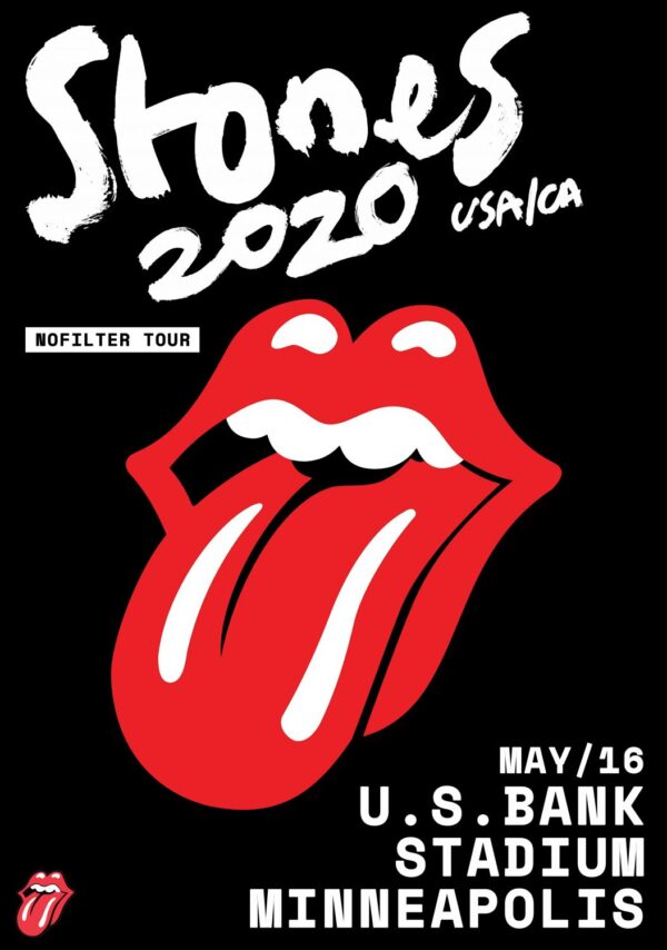 ROLLING STONES No Filter 2020 Tour: MINNEAPOLIS U.S. Bank Stadium Poster
