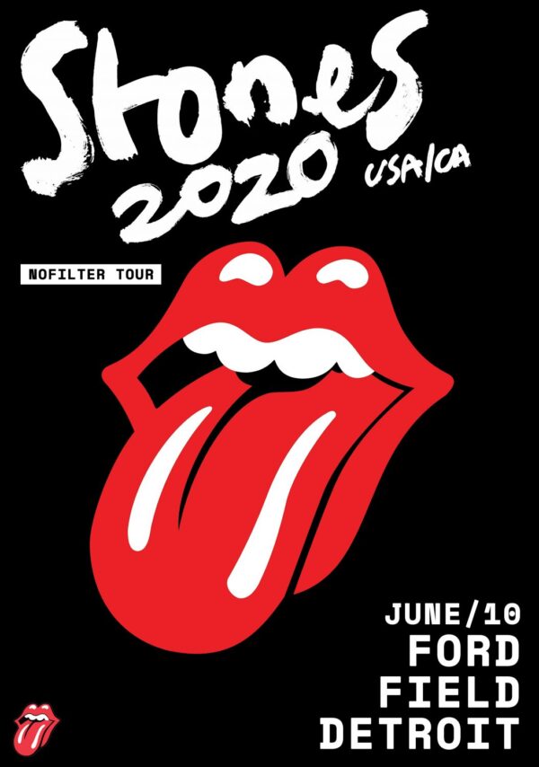 ROLLING STONES No Filter 2020 Tour: DETROIT Ford Field Poster