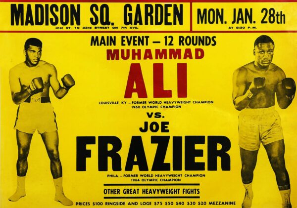 MUHAMMAD ALI vs. JOE FRAZIER Madison Square Garden Boxing Poster
