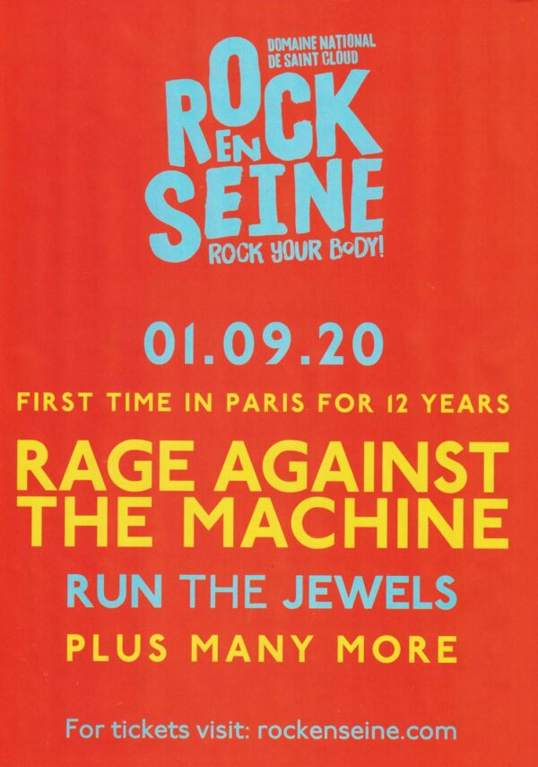 ROCK EN SEINE 2020 Paris Festival Poster Print