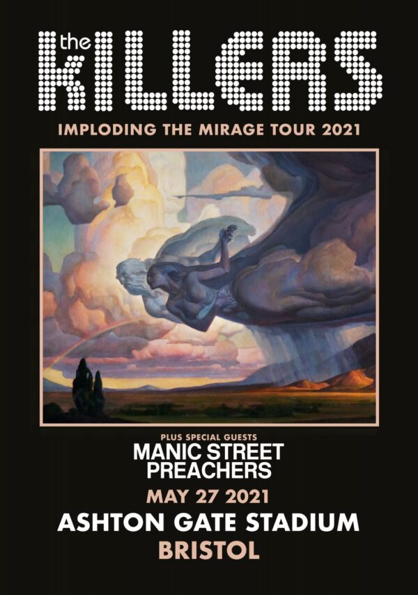 THE KILLERS Imploding The Mirage 2021 Tour: BRISTOL Ashton Gate Stadium 27/05 Poster