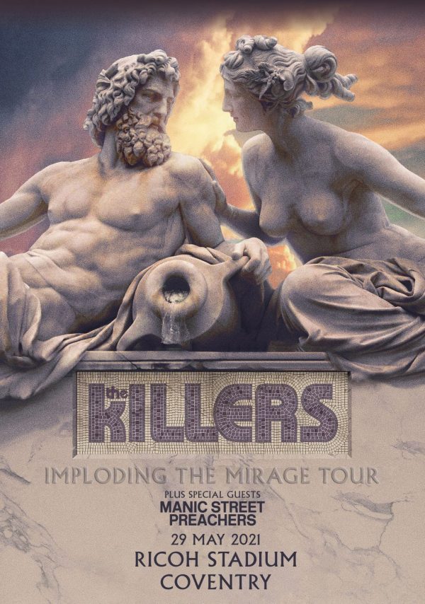 THE KILLERS Imploding The Mirage 2021 Tour: COVENTRY Ricoh Stadium 29/05 Poster