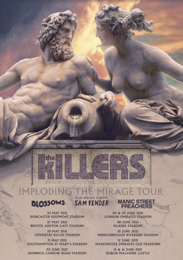 THE KILLERS Imploding The Mirage 2021 UK Tour Poster