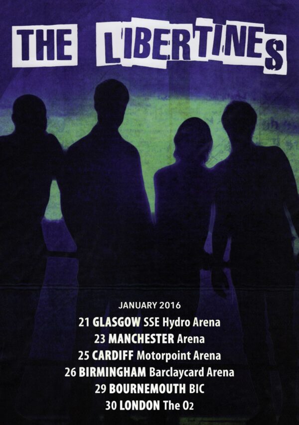 THE LIBERTINES Anthems For Doomed Youth 2016 UK Tour Poster