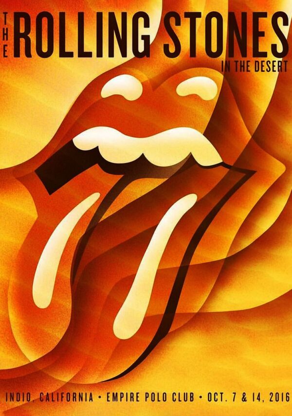 ROLLING STONES In The Desert:- INDIO California Empire Polo Club Poster