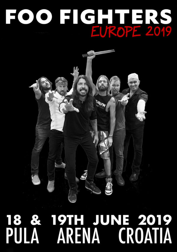 FOO FIGHTERS Concrete & Gold 2019 European Tour: Pula Arena, Croatia Poster Print