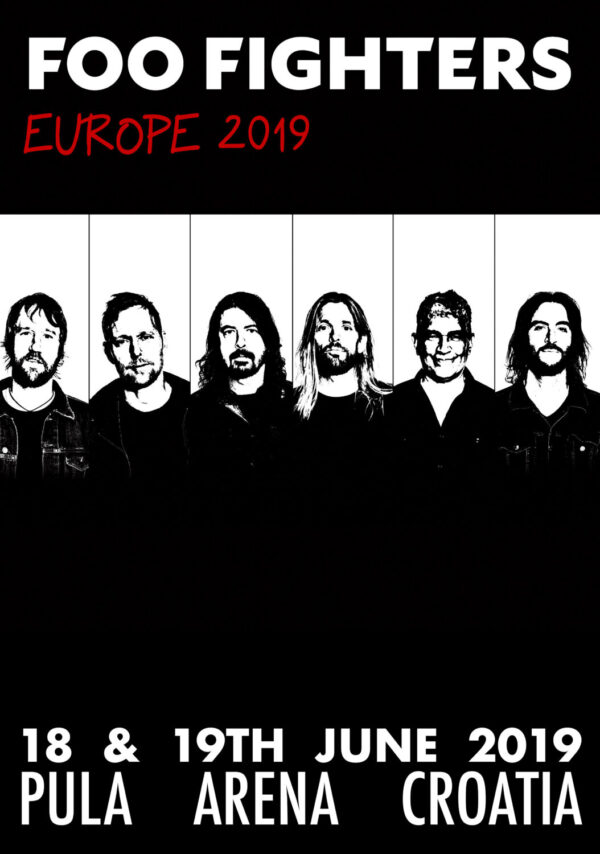 FOO FIGHTERS Concrete & Gold 2019 European Tour: Pula Arena, Croatia Poster Print