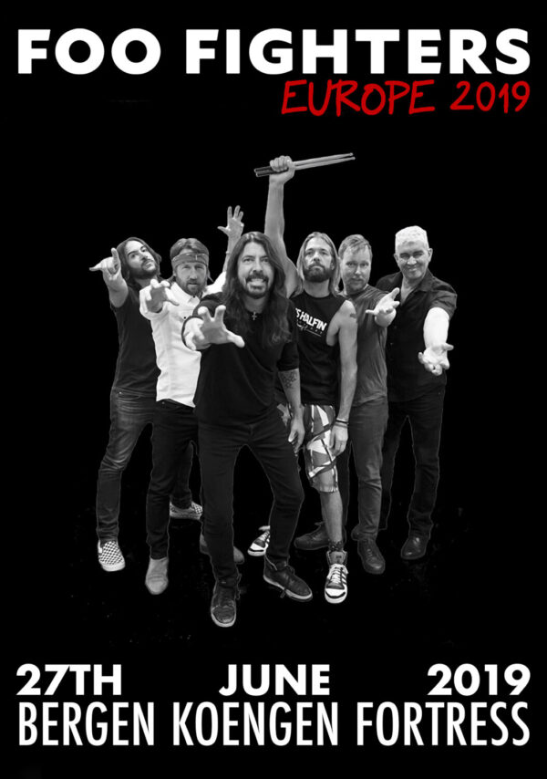 FOO FIGHTERS Concrete & Gold 2019 European Tour: Bergen Koengen Fortress, Norway Poster Print