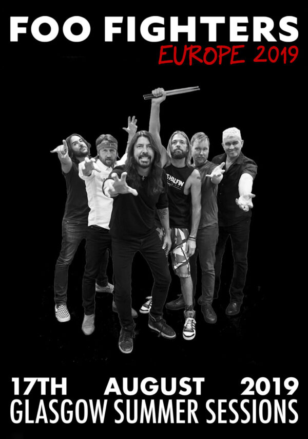 FOO FIGHTERS Concrete & Gold 2019 European Tour: Glasgow Summer Sessions - Glasgow, Scotland Poster Print