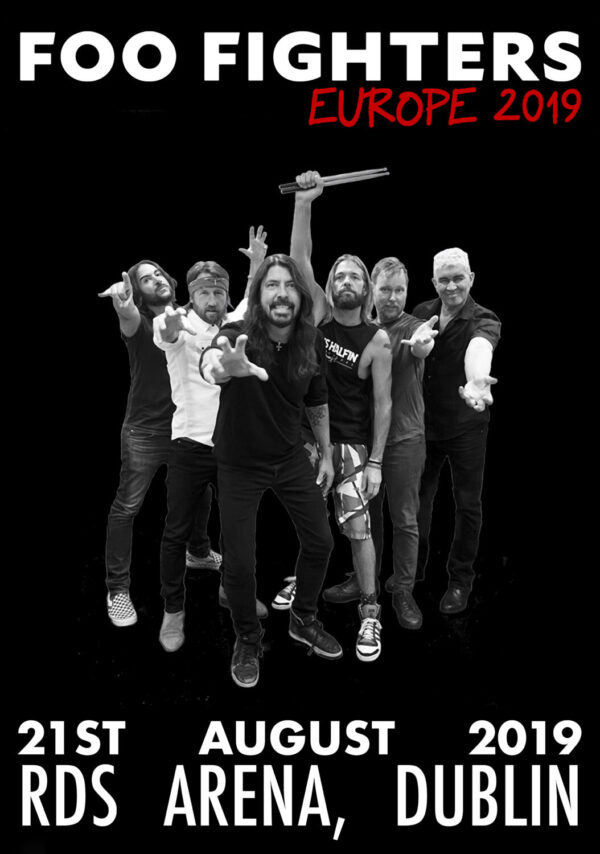 FOO FIGHTERS Concrete & Gold 2019 European Tour: RDS Arena - Dublin, Ireland Poster Print