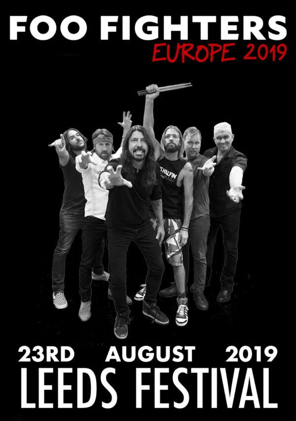 FOO FIGHTERS Concrete & Gold 2019 European Tour: Leeds Festival - Leeds UK Poster