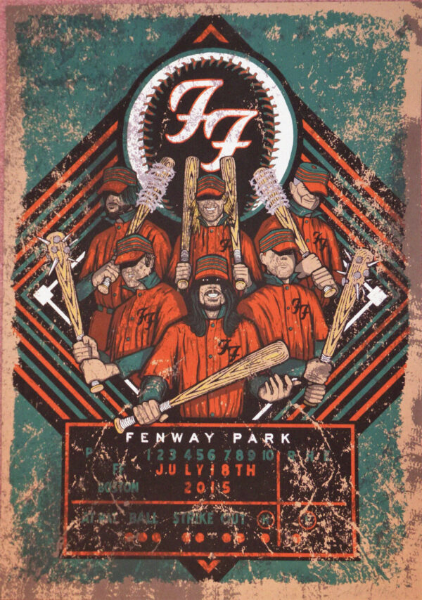 FOO FIGHTERS Sonic Highways 2015 Tour: Fenway Park, Boston Poster Print