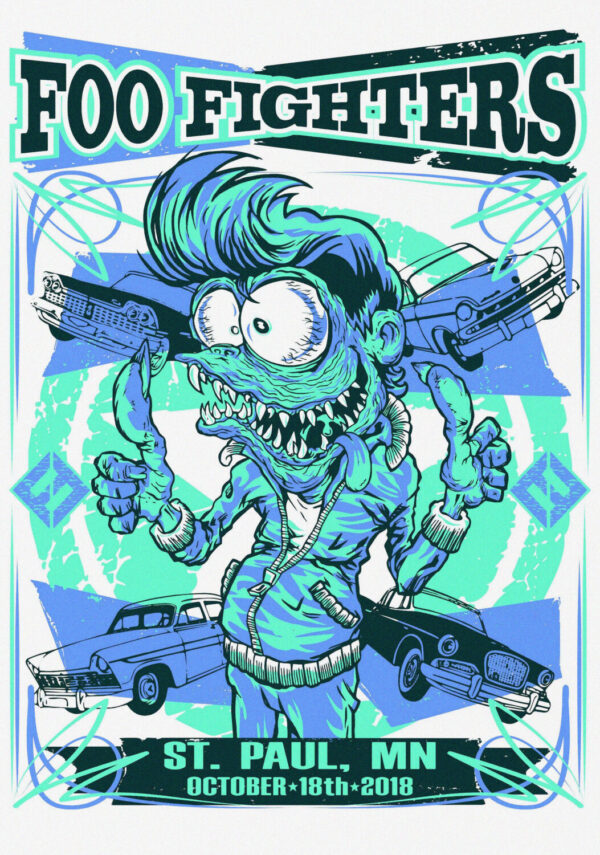 FOO FIGHTERS Concrete & Gold 2018 Tour: Excel Energy Center, St. Paul Poster