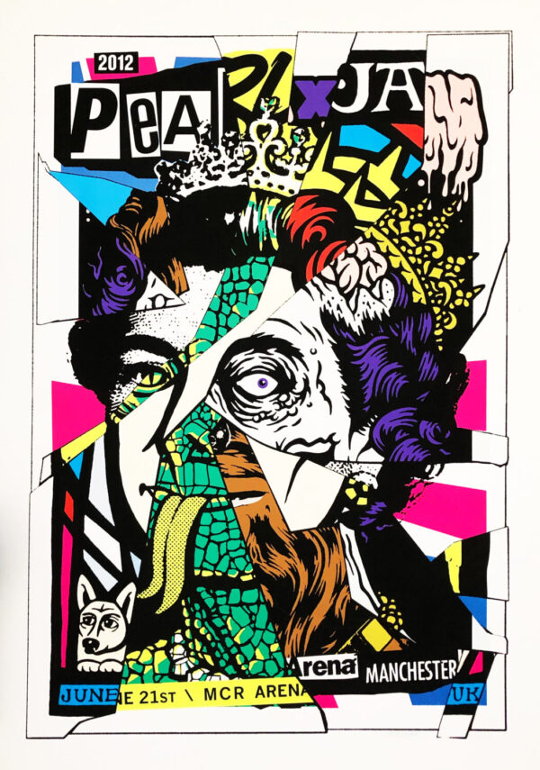 PEARL JAM Lightning Bolt 2012 Tour: MANCHESTER Arena Poster Print