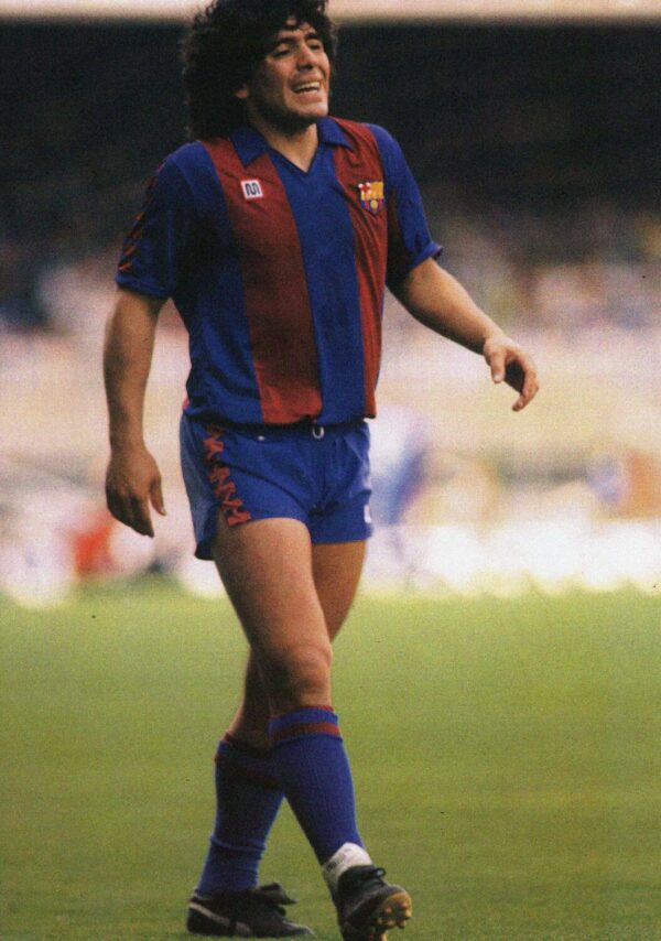 DIEGO MARADONA Barcelona on Field Poster