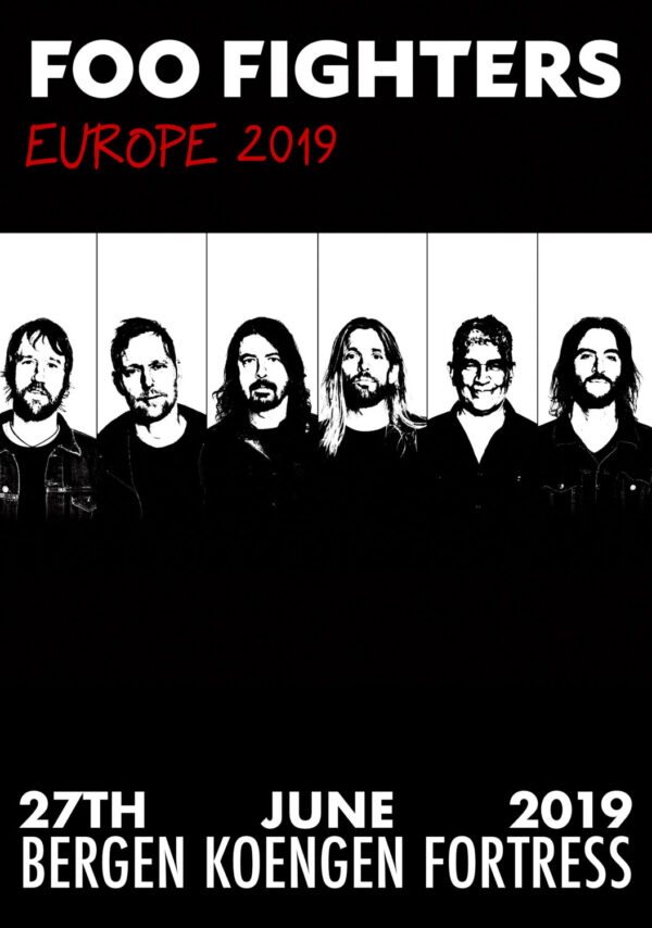 FOO FIGHTERS Concrete & Gold 2019 European Tour: Bergen Koengen Fortress, Norway Poster Print