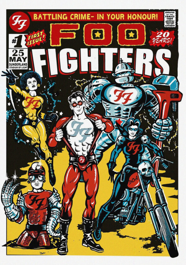 FOO FIGHTERS Sonic Highways 2015 Tour: Stadium of Light, Sunderland Poster
