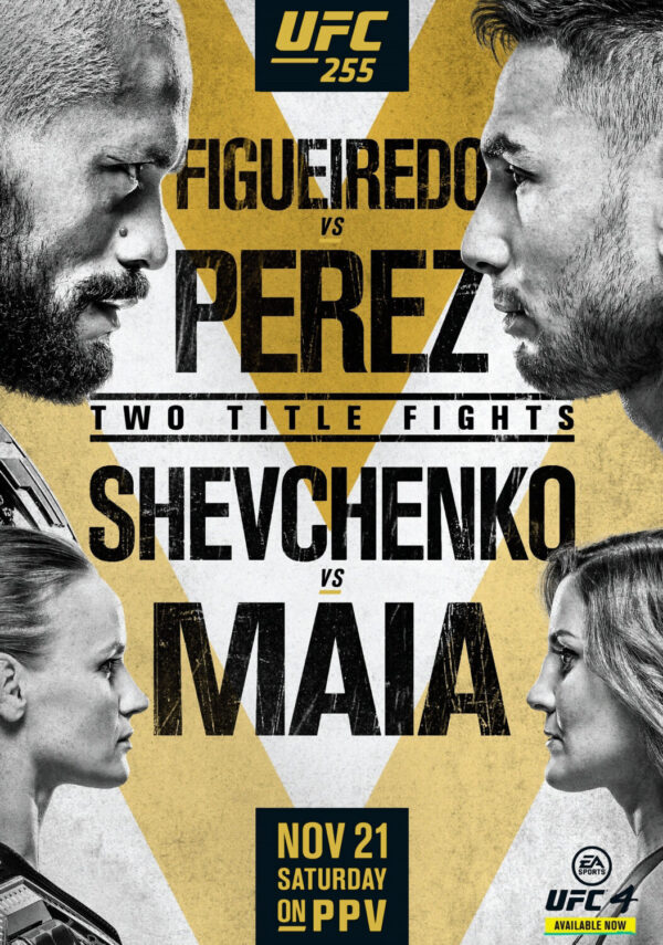 UFC 255 Figueiredo vs. Perez MMA 2020 Fight Shevchenko Maia Poster