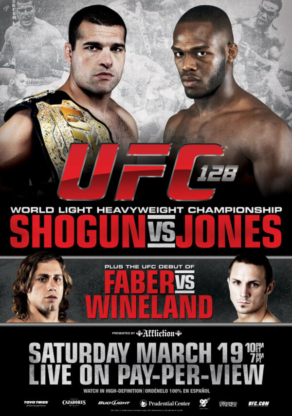 UFC 128 Shogun vs. Jones Fight MMA 2011 Poster