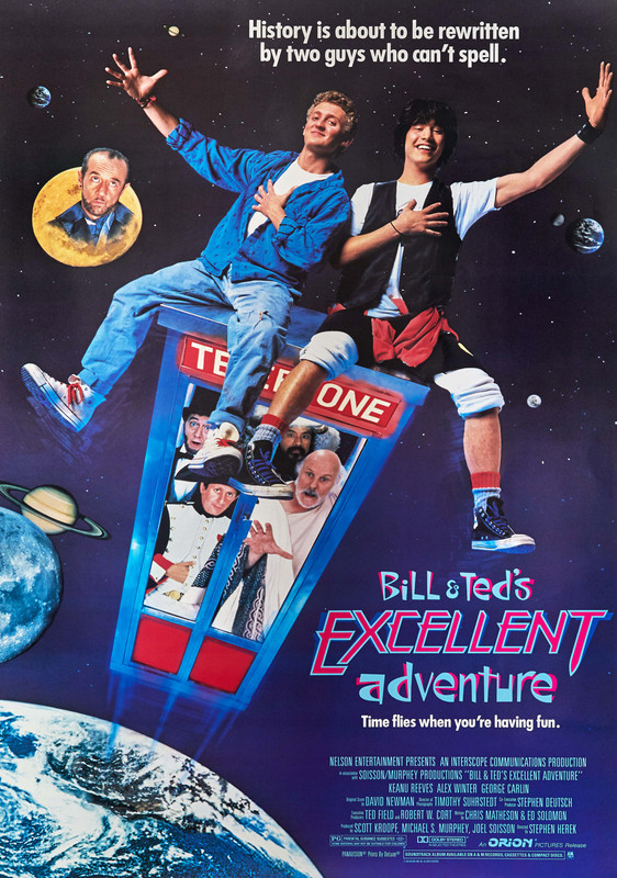Bill & Ted's Excellent Adventure Movie Poster - Classic 90's Vintage Poster Print