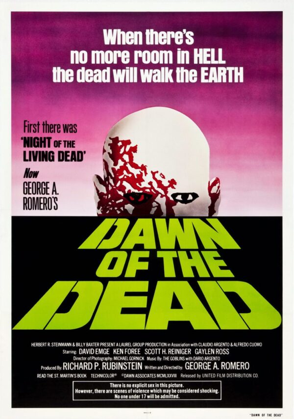 Dawn of the Dead Movie Poster - Classic 70's Vintage Poster Print