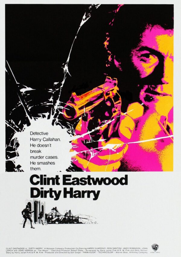 Dirty Harry Movie Poster - Classic 70's Vintage Poster Print