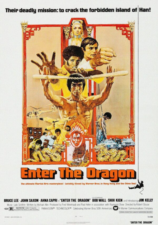Enter The Dragon (Bruce Lee) Movie Poster - Classic 70's Vintage Poster Print