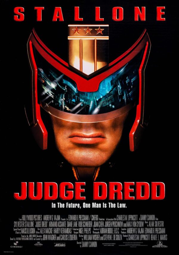 Judge Dredd Movie Poster - Classic 90's Vintage Poster Print