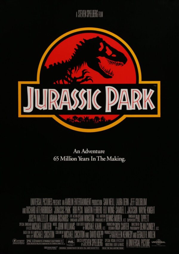 Jurassic Park Movie Poster - Classic 90's Vintage Poster Print