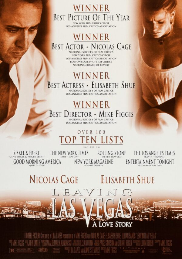 Leaving Las Vegas Movie Poster - Classic 90's Vintage Poster Print