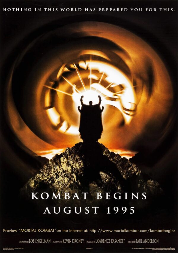 Mortal Kombat Movie Poster - Classic 90's Vintage Poster Print