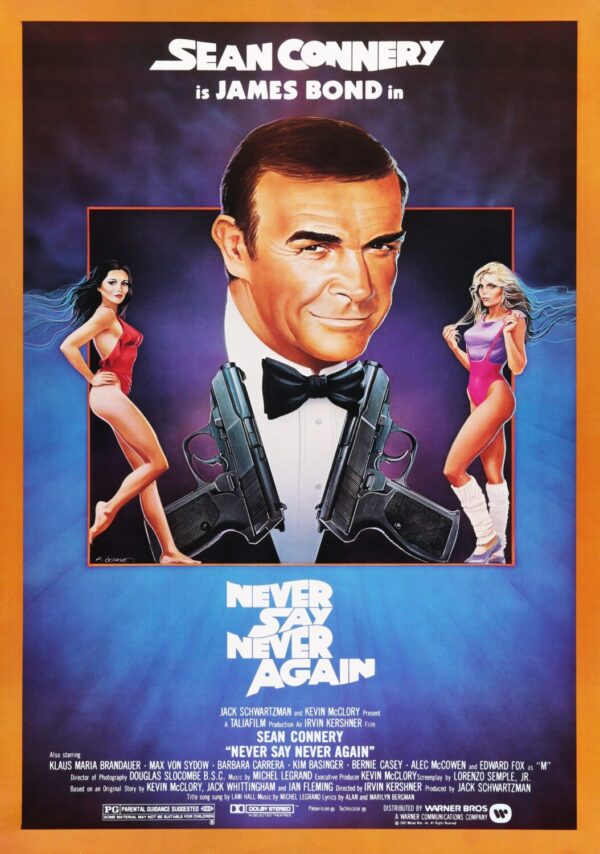 Never Say Never Again (James Bond) Movie Poster - Classic 80's Vintage Poster Print