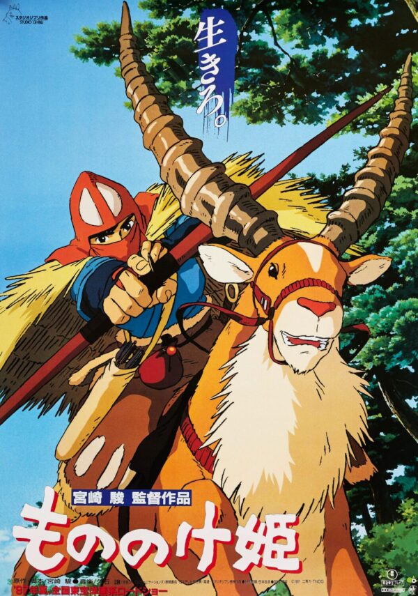 Princess Mononoke Movie Poster - Classic 90's Vintage Poster Print