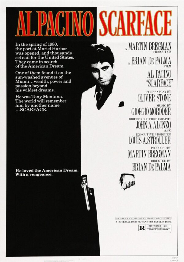 Scarface Movie Poster - Classic 80's Vintage Poster