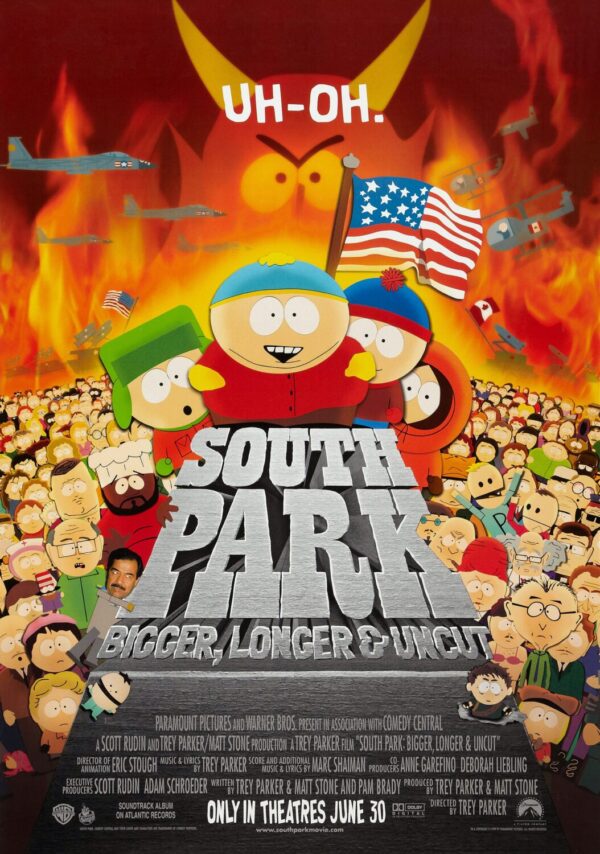 South Park; Bigger, Longer & Uncut Movie Poster - Classic 90's Vintage Poster Print