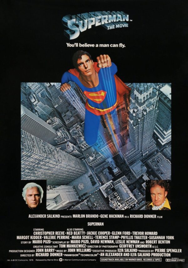 Superman - The Movie Poster - Classic 70's Vintage Poster Print