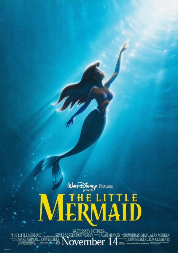 The Little Mermaid Movie Poster - Classic 80's Vintage Poster Print