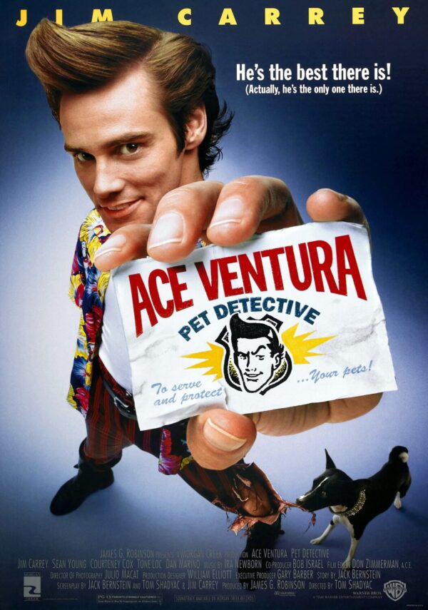 Ace Ventura Pet Detective Movie Poster - Classic 90's Vintage Poster