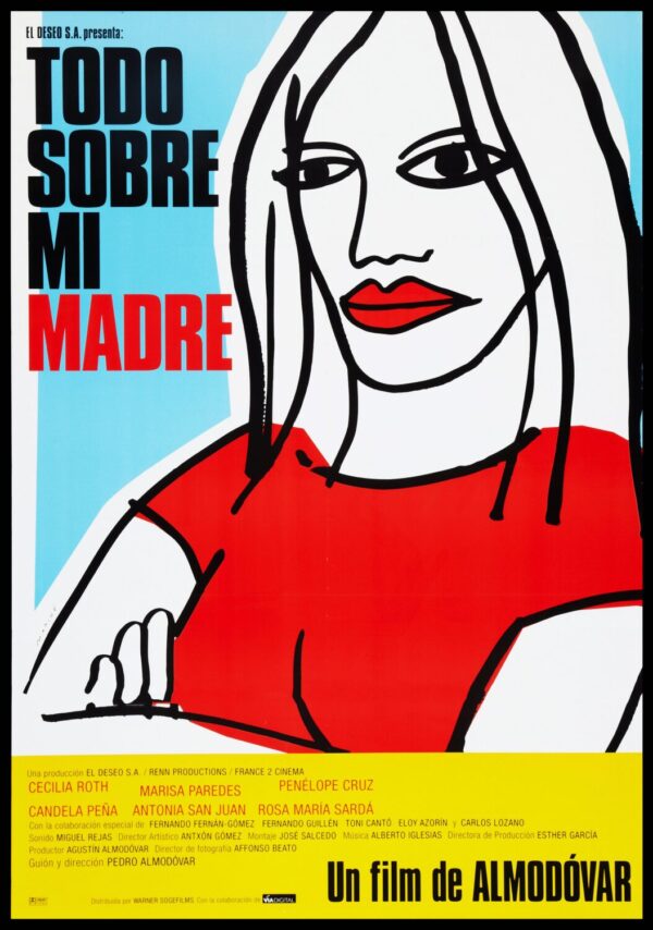 All About My Mother (Todo Sobre Mi Madre) Movie Poster - Classic 90's Vintage Poster