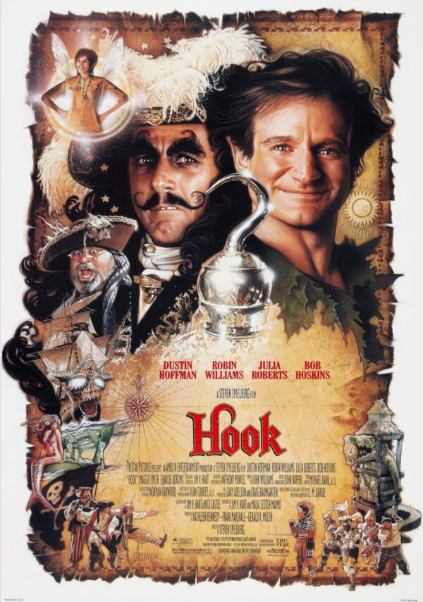 Hook Movie Poster - Classic 90's Vintage Poster Print