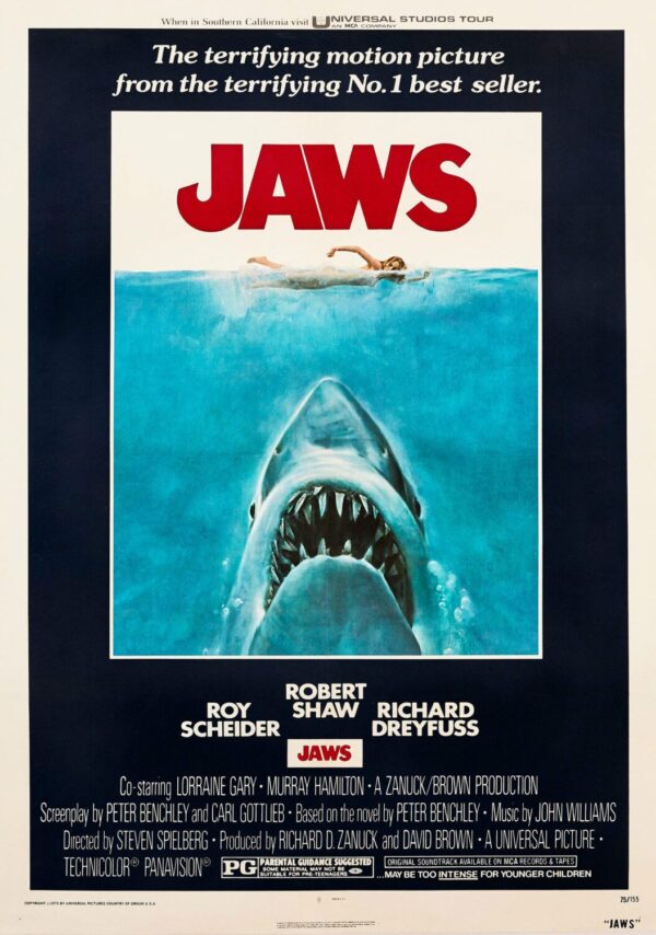 Jaws Movie Poster - Classic 70's Vintage Poster
