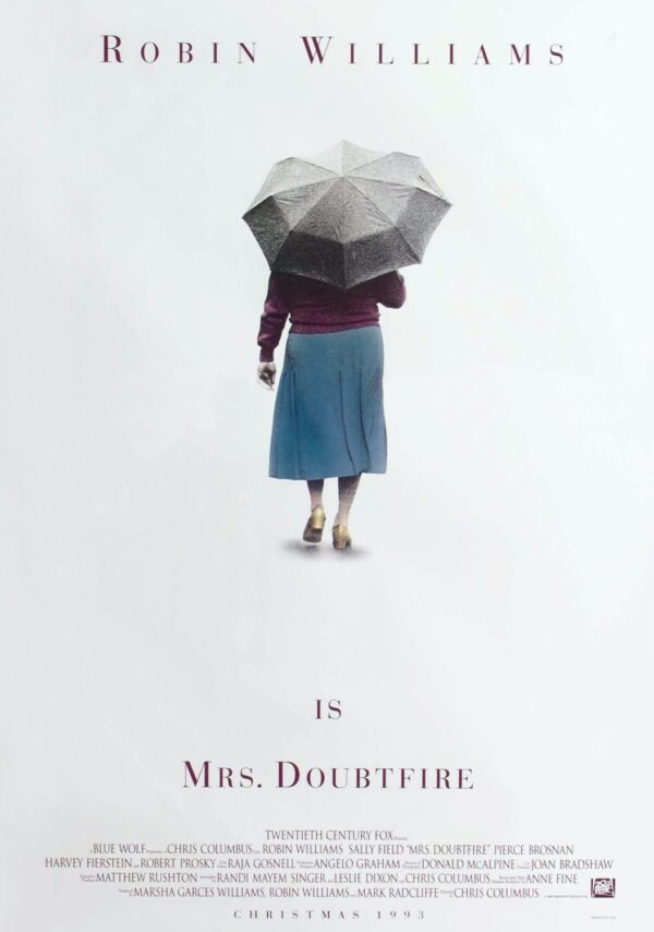 Mrs Doubtfire Movie Poster - Classic 90's Vintage Poster Print