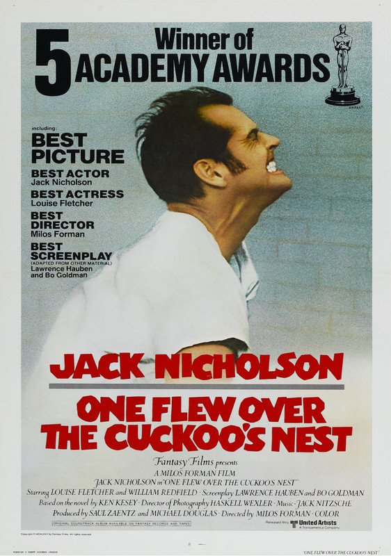 One Flew Over the Cuckoo's Nest Movie Poster - Classic 70's Vintage Poster Print